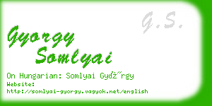 gyorgy somlyai business card